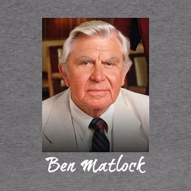 Cool Ben TV Matlock Funny Tv Lawyer Drama White Retro Vintage 8 by davidhedrick